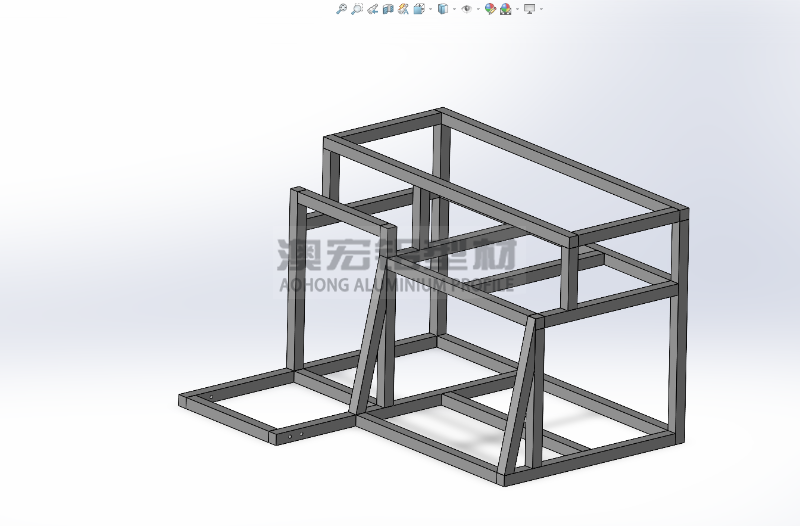 用sw做铝型材机架
